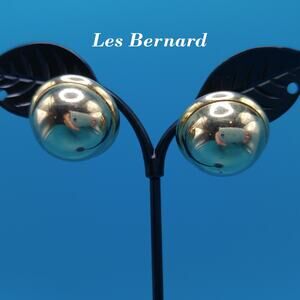 Vintage Les Bernard Designer Post Earrings, Lever back, Mid-Century, 1960s